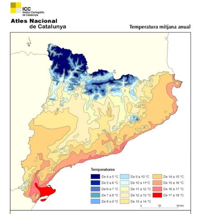 temperaturamediacatalunya ART 68: EL CLIMA Y EL TIEMPO EN CATALUNYA Y EN PALAU SOLITÀ I PLEGAMANS